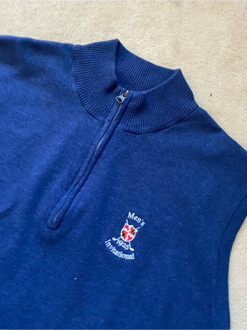 Peter Millar Warmth Vest Men's XL Blue Golf Cotton Poly Blend 1925 Invitational